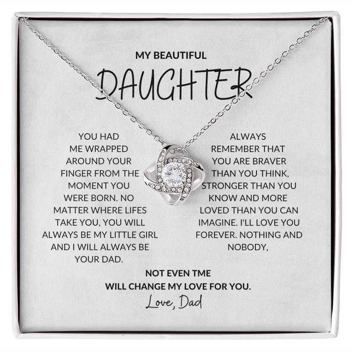 Daughter - My Love For You - Love Knot Necklace