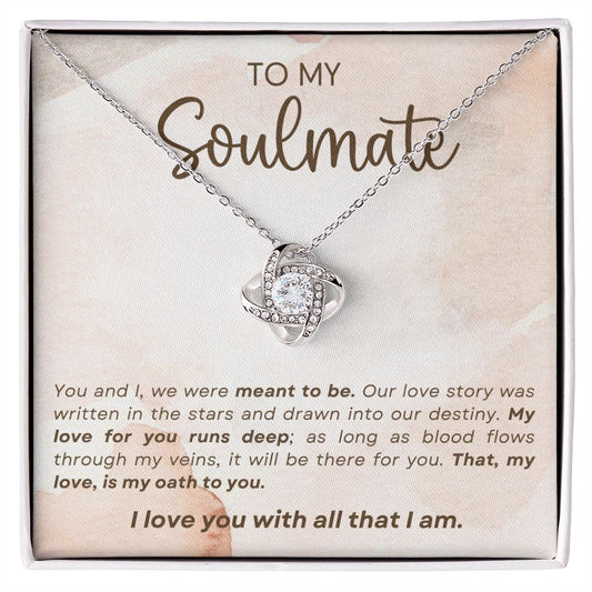 Soulmate - Meant To Be - Love Knot Necklace