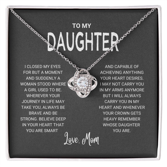 Daughter - Remember - Love Knot Necklace