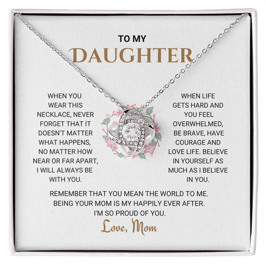 Daughter - Happily Ever After - Love Knot Necklace