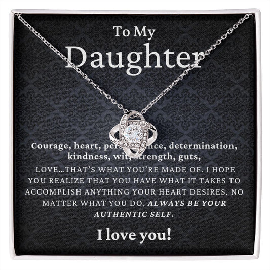 Daughter - Authentic Self - Love Knot Necklace