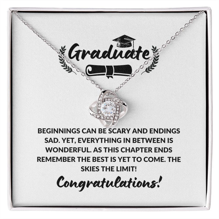 Graduate - Congratulations - Love Knot Necklace