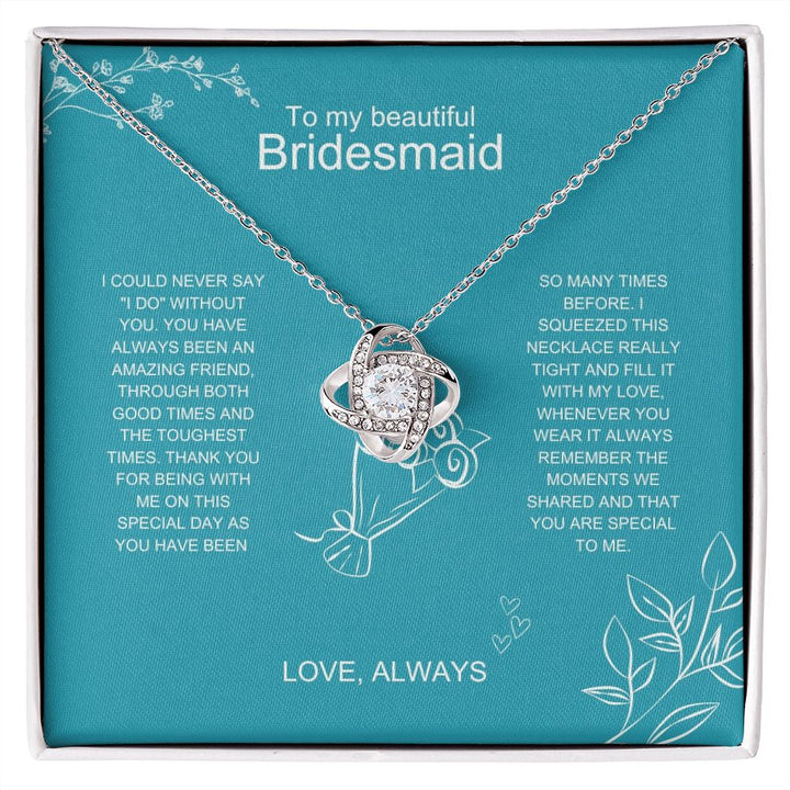 Bridesmaid - Thank You - Love Knot Necklace