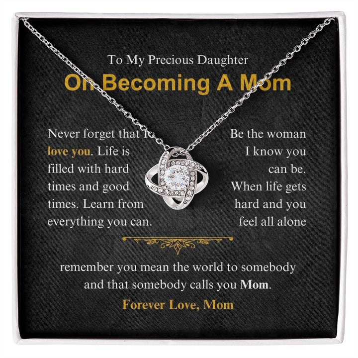 Daughter - On Becoming A Mom - Love Knot Necklace