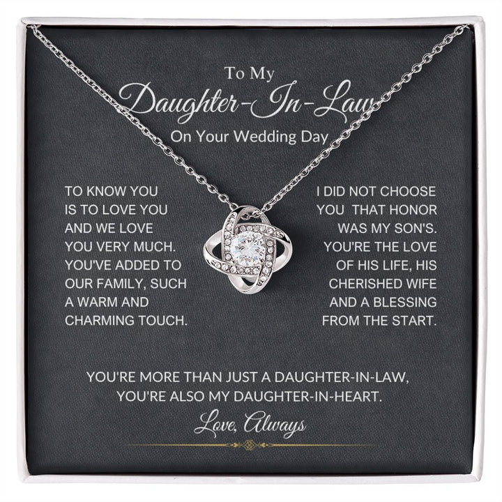 Daughter-In-Law - On Your Wedding Day - Love Knot Necklace