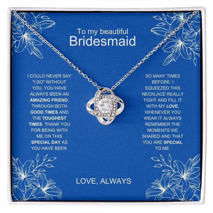 Bridesmaid - Thank You - Love Knot Necklace