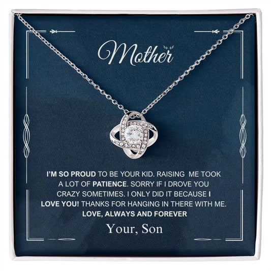 Mother - Always And Forever - Love Knot Necklace