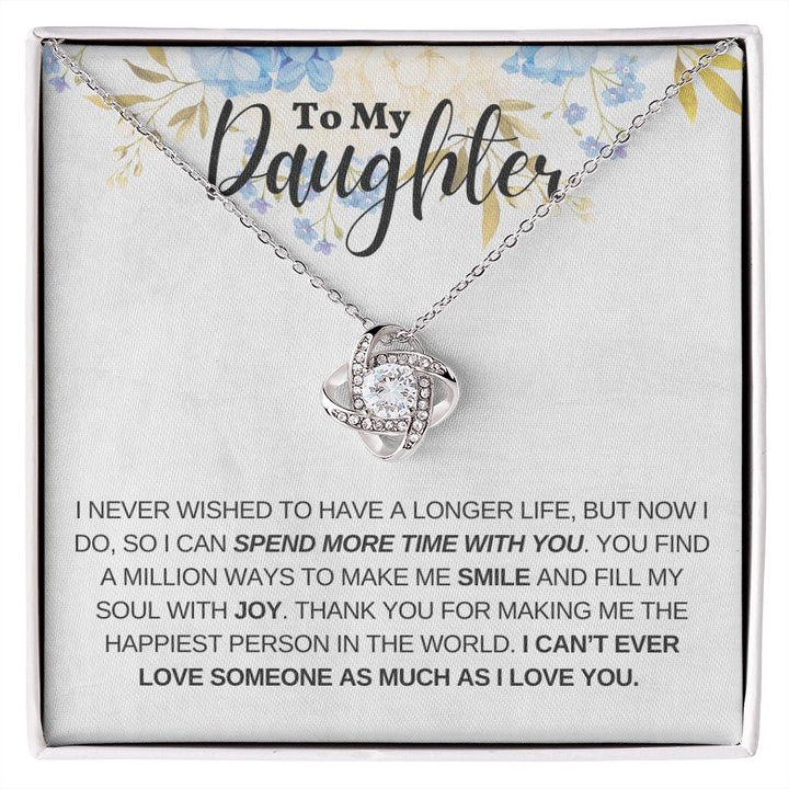 Daughter - Thank You - Love Knot Necklace