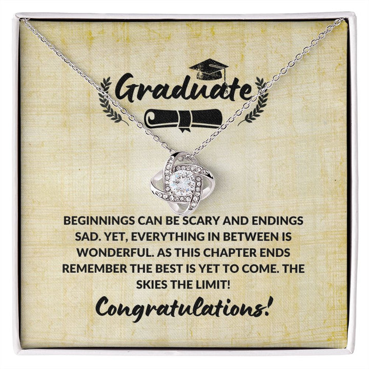 Graduate - Congratulations - Love Knot Necklace