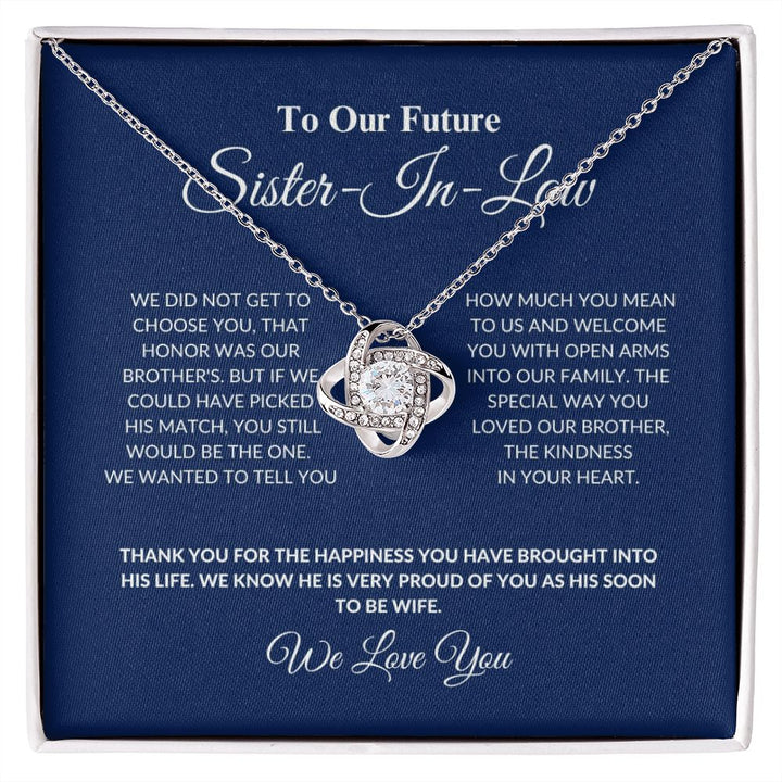 To Our Future Sister-In-Law - The One - Love Knot Necklace