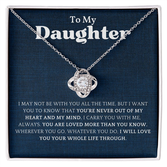 Daughter - You Are Loved More - Love Knot Necklace