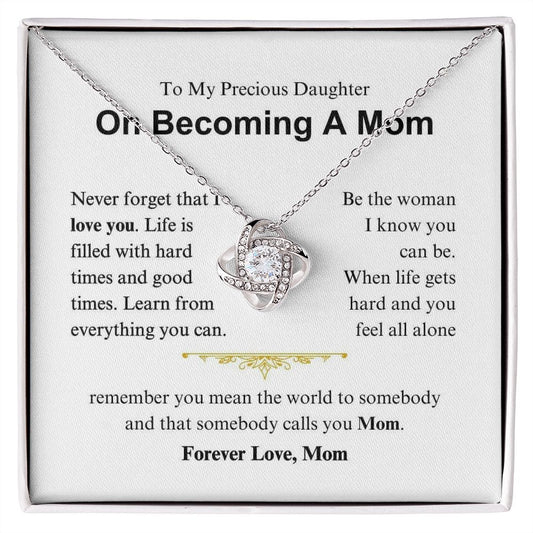 Daughter - On Becoming A Mom - Love Knot Necklace
