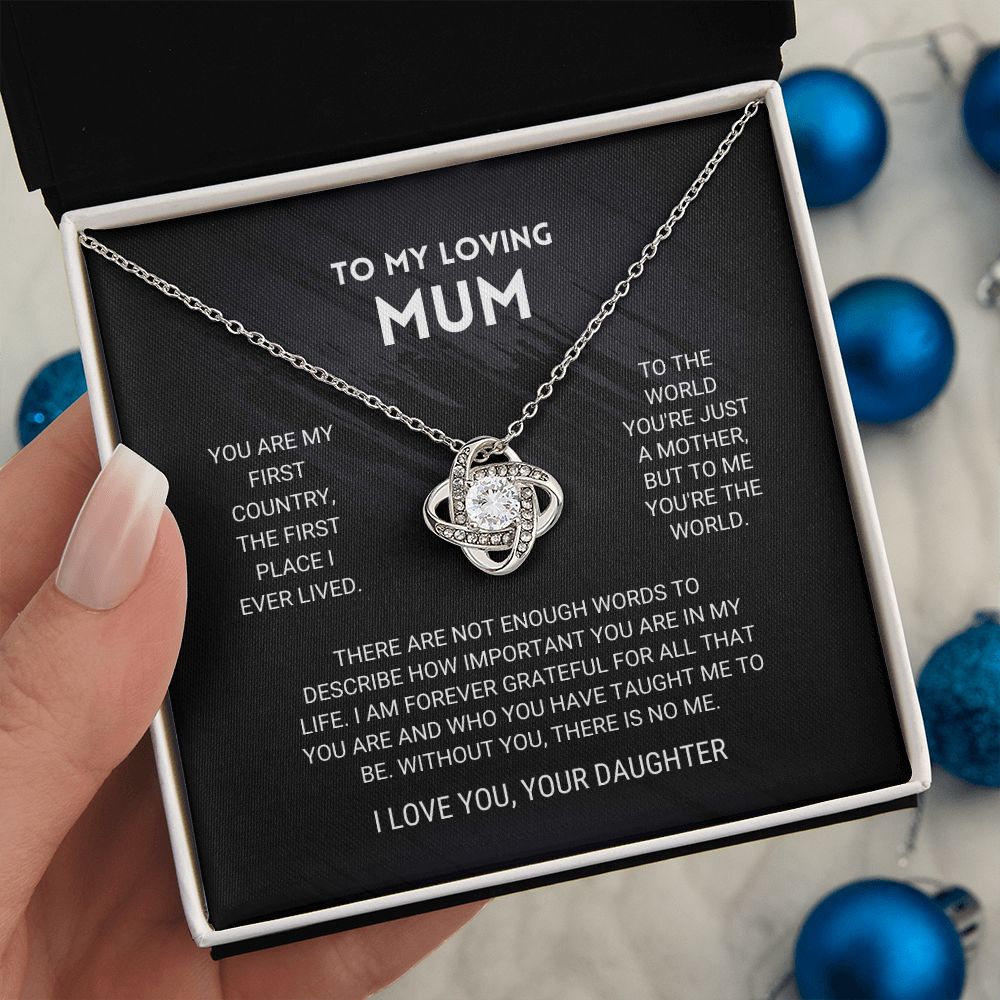 Mum - You're The World - Necklace From Daughter