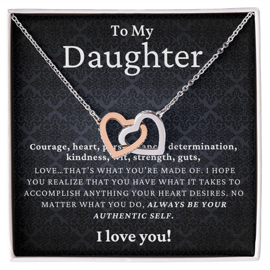 Daughter - Authentic Self - Interlocking Hearts Necklace