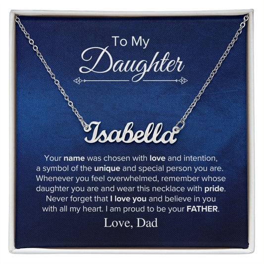 To My Daughter - Chosen - Name Necklace