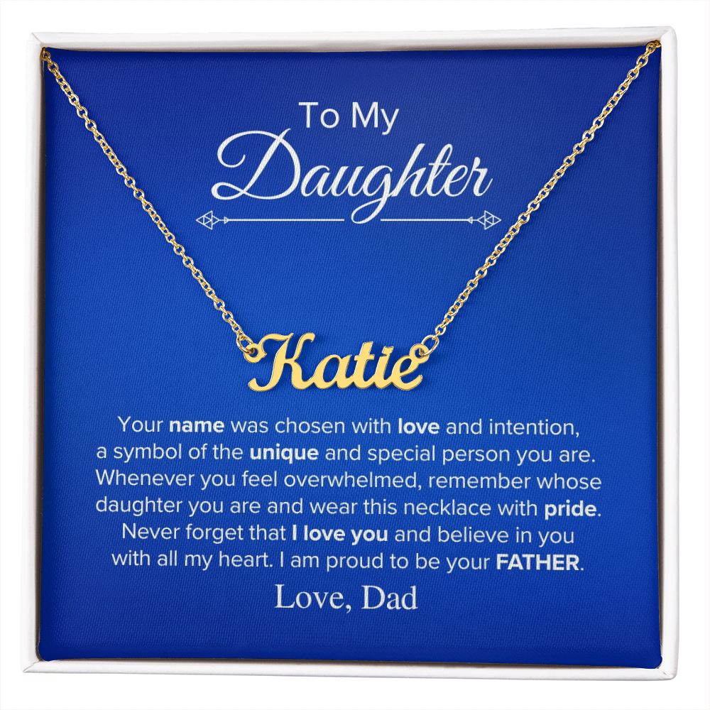 To My Daughter - Chosen - Name Necklace