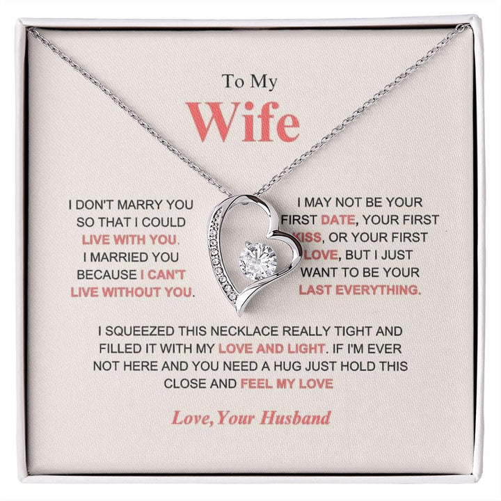 To My Wife - Feel My Love - Forever Love Necklace