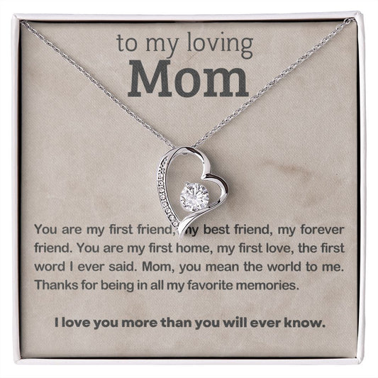 Mom - Favorite Memories - Forever Love Necklace