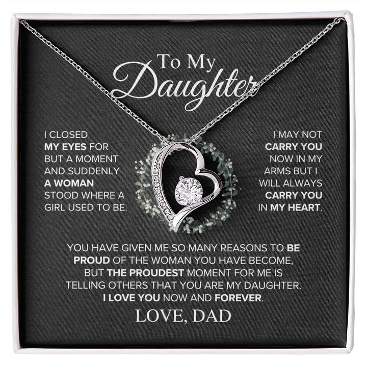 Daughter - The Proudest Moment - Forever Love Necklace