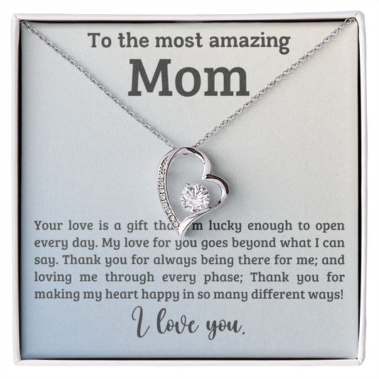 Mom - A Gift - Forever Love Necklace
