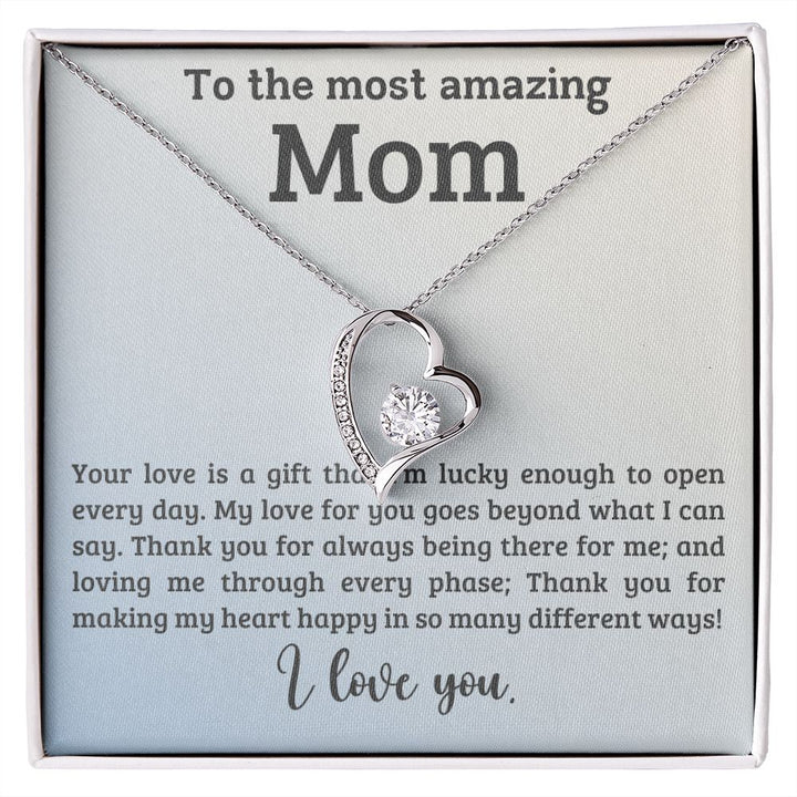 Mom - A Gift - Forever Love Necklace