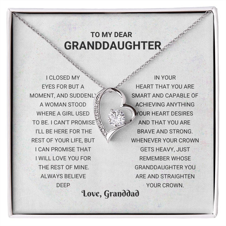 Granddaughter - Just Remember - Forever Love Necklace