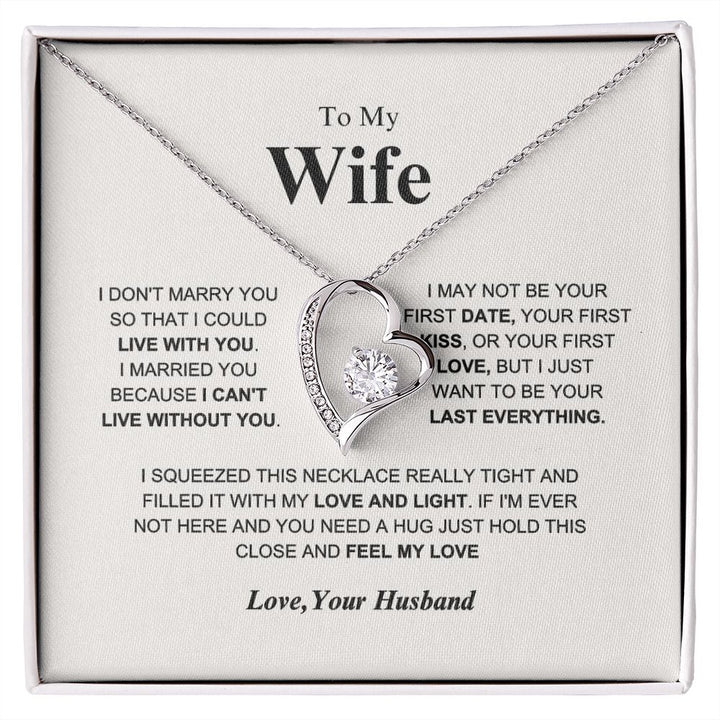 To My Wife - Feel My Love - Forever Love Necklace