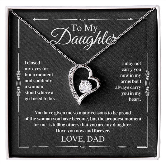 Daughter - The Proudest Moment - Forever Love Necklace