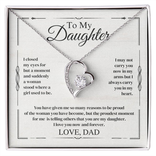 Daughter - The Proudest Moment - Forever Love Necklace