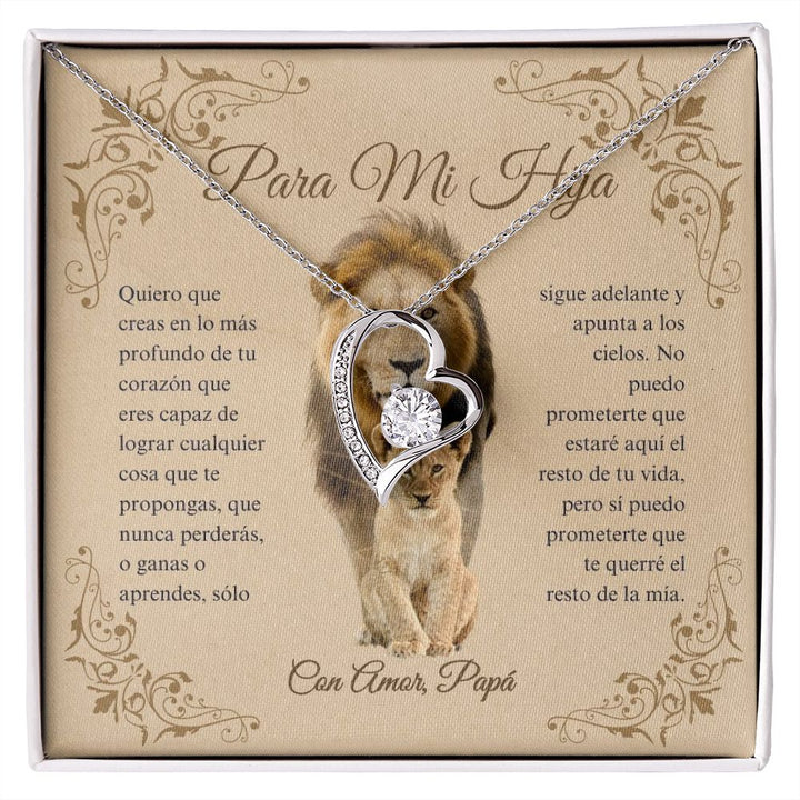 Para Mi Hija - Ganas O Aprendes - Forever Love Necklace