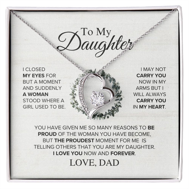 Daughter - The Proudest Moment - Forever Love Necklace