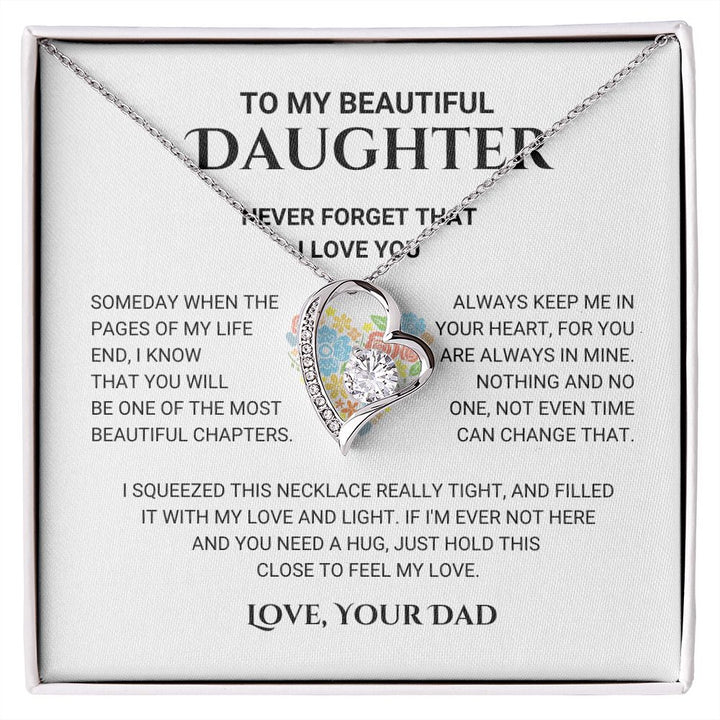 Daughter - Never Forget - Forever Love Necklace