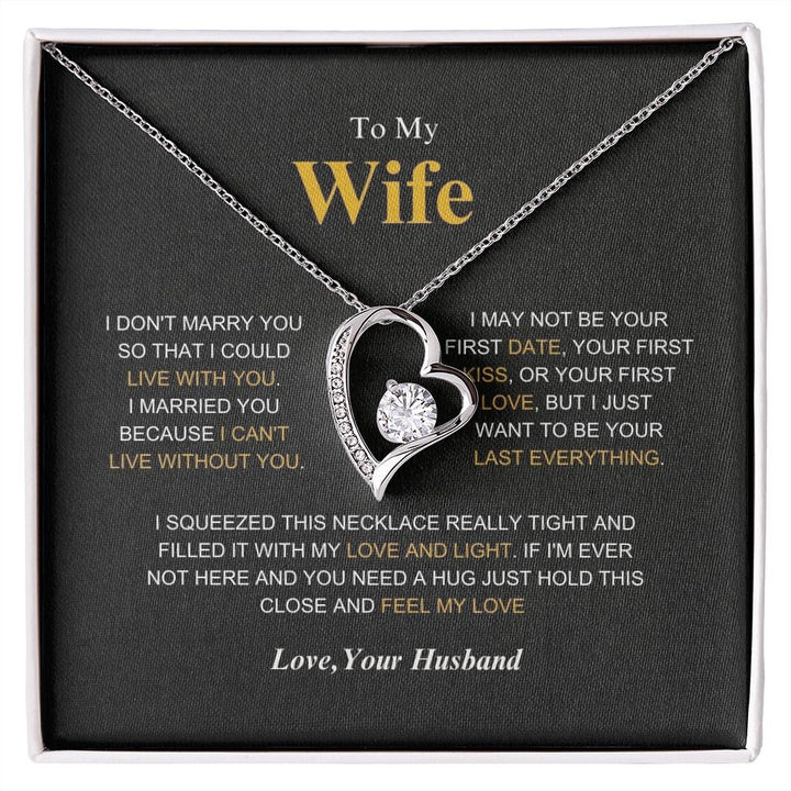 To My Wife - Feel My Love - Forever Love Necklace