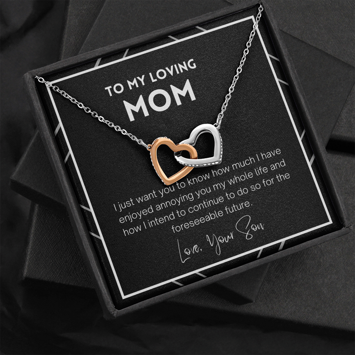 Mom - Interlocking Hearts Gift From Son