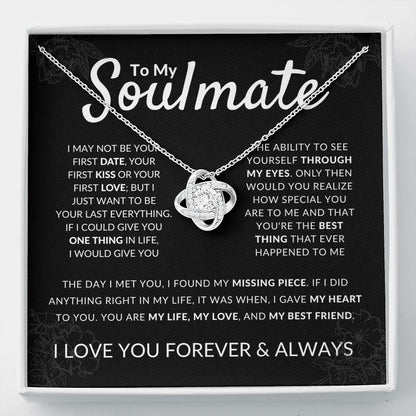 To My Soulmate - My Best Friend - Love Knot Necklace