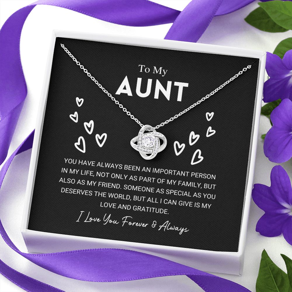 Aunt - Love And Gratitude - Love Knot Necklace