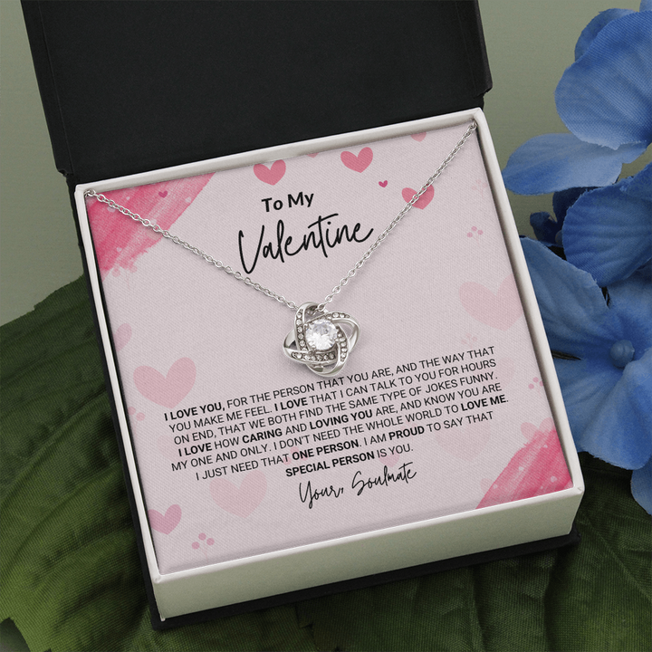 My Valentine - Special Person - Love Knot Necklace
