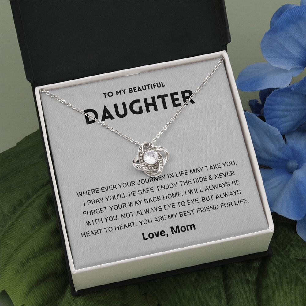 Daughter - Friend For Life - Necklace Gift From Mom
