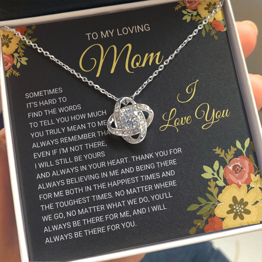 Mom - Love Knot Necklace Gift From Daughter