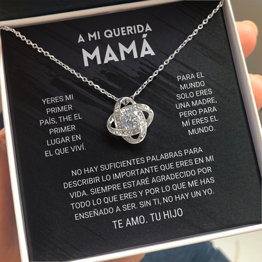 A mi querida Mamá - Love Knot Necklace from Son (Spanish)