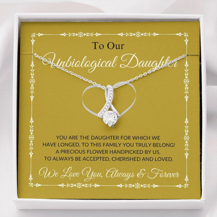 To Our Unbiological Daughter - A Precious Flower - Alluring Beauty Necklace