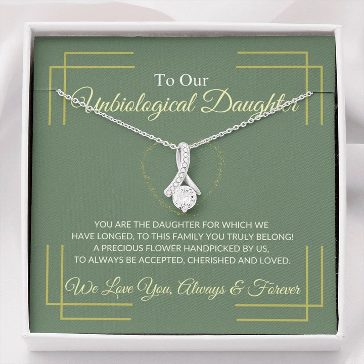To Our Unbiological Daughter - A Precious Flower - Alluring Beauty Necklace