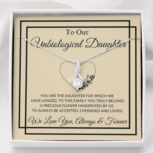 To Our Unbiological Daughter - A Precious Flower - Alluring Beauty Necklace