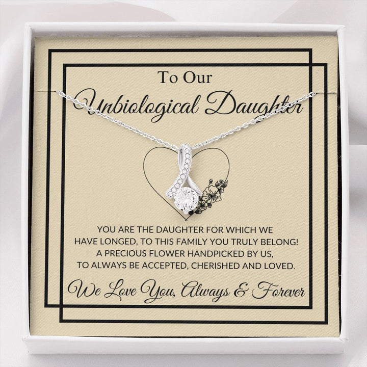 To Our Unbiological Daughter - A Precious Flower - Alluring Beauty Necklace
