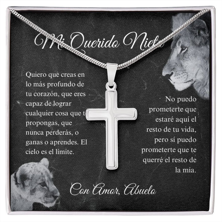 Mi Querido Nieto - Cielo Es El Límite - Artisan Cross Necklace