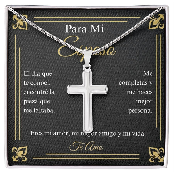 Para Mi Esposo - Pieza Que Faltaba - Artisan Cross Necklace