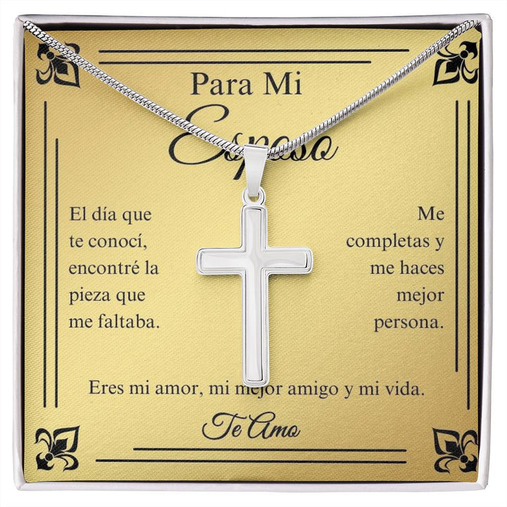 Para Mi Esposo - Pieza Que Faltaba - Artisan Cross Necklace