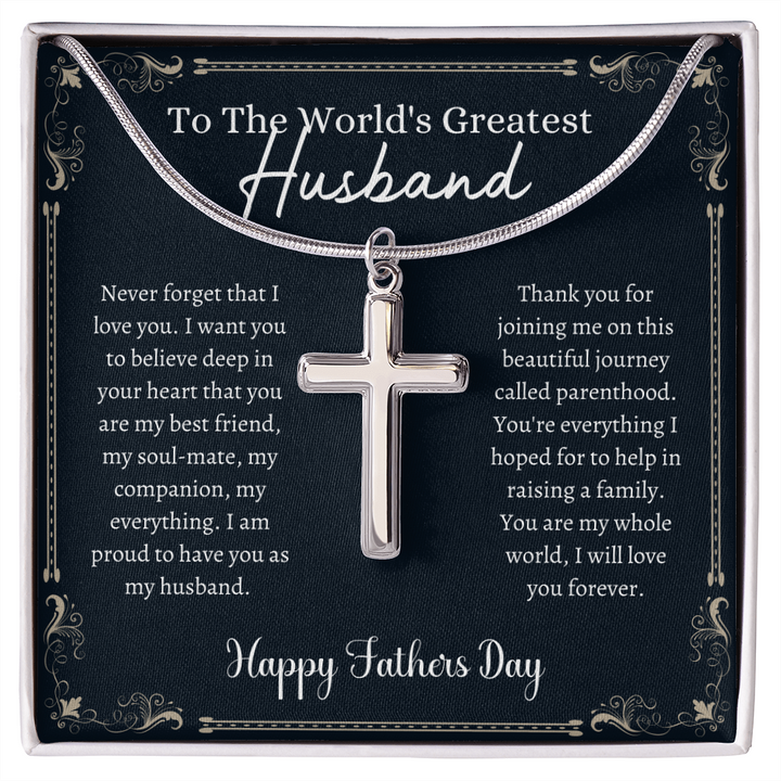 Greatest Husband - Father's Day - Cross Necklace