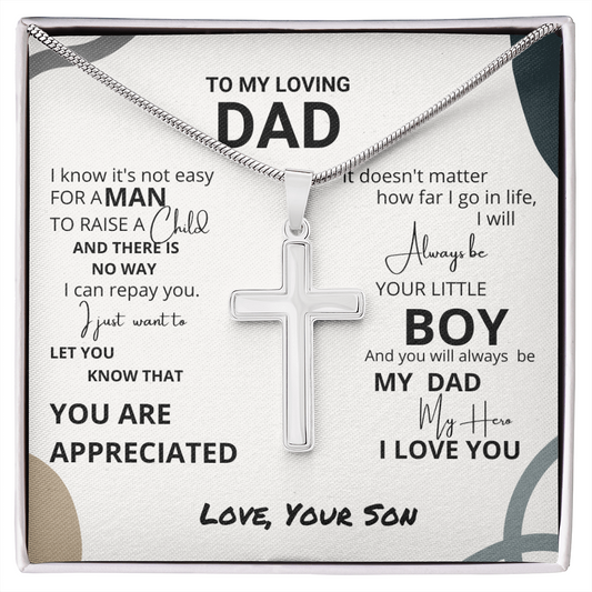 Dad - You Are Appreciated - Cross Necklace