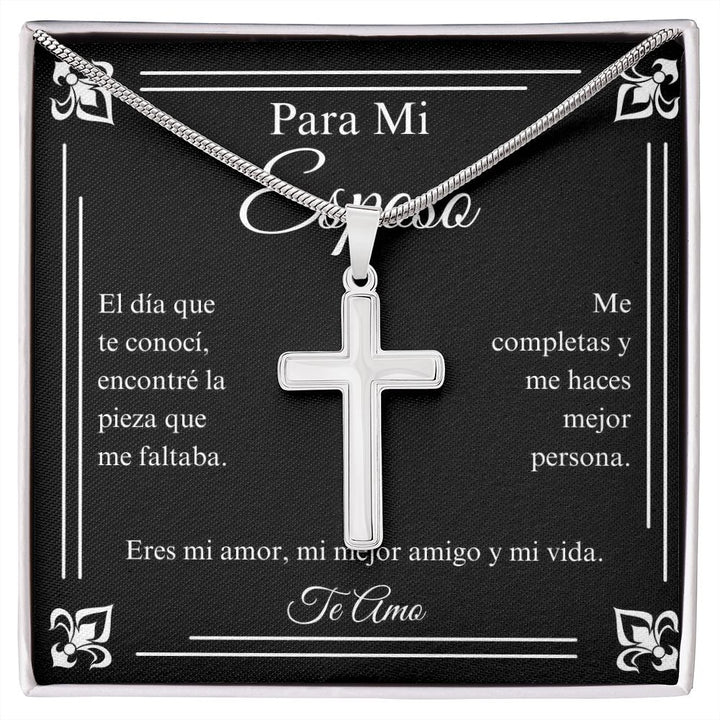 Para Mi Esposo - Pieza Que Faltaba - Artisan Cross Necklace